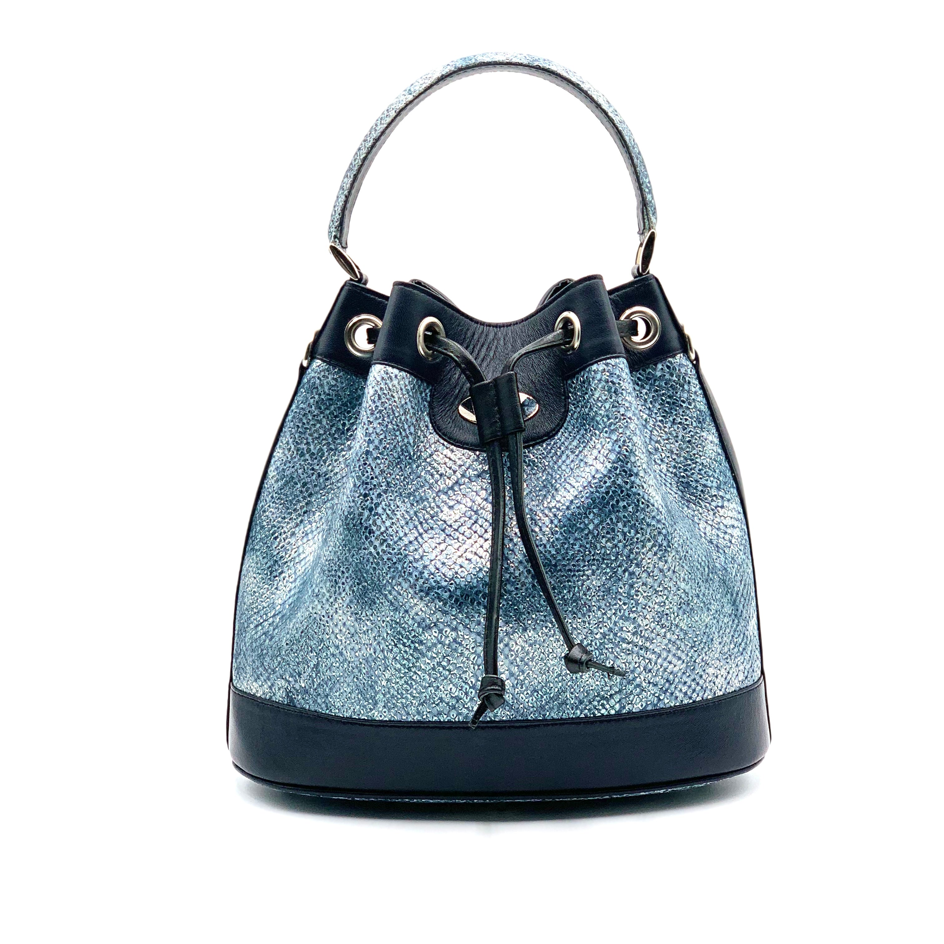 Rosa Serpent print Silver/Blue