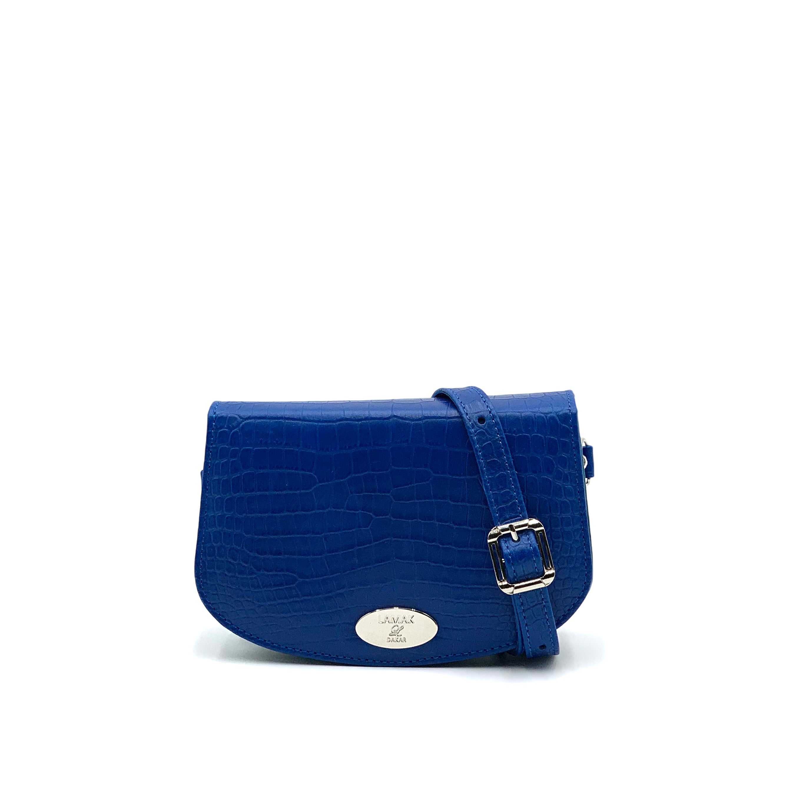 Mini Ruby Croco Print Blue