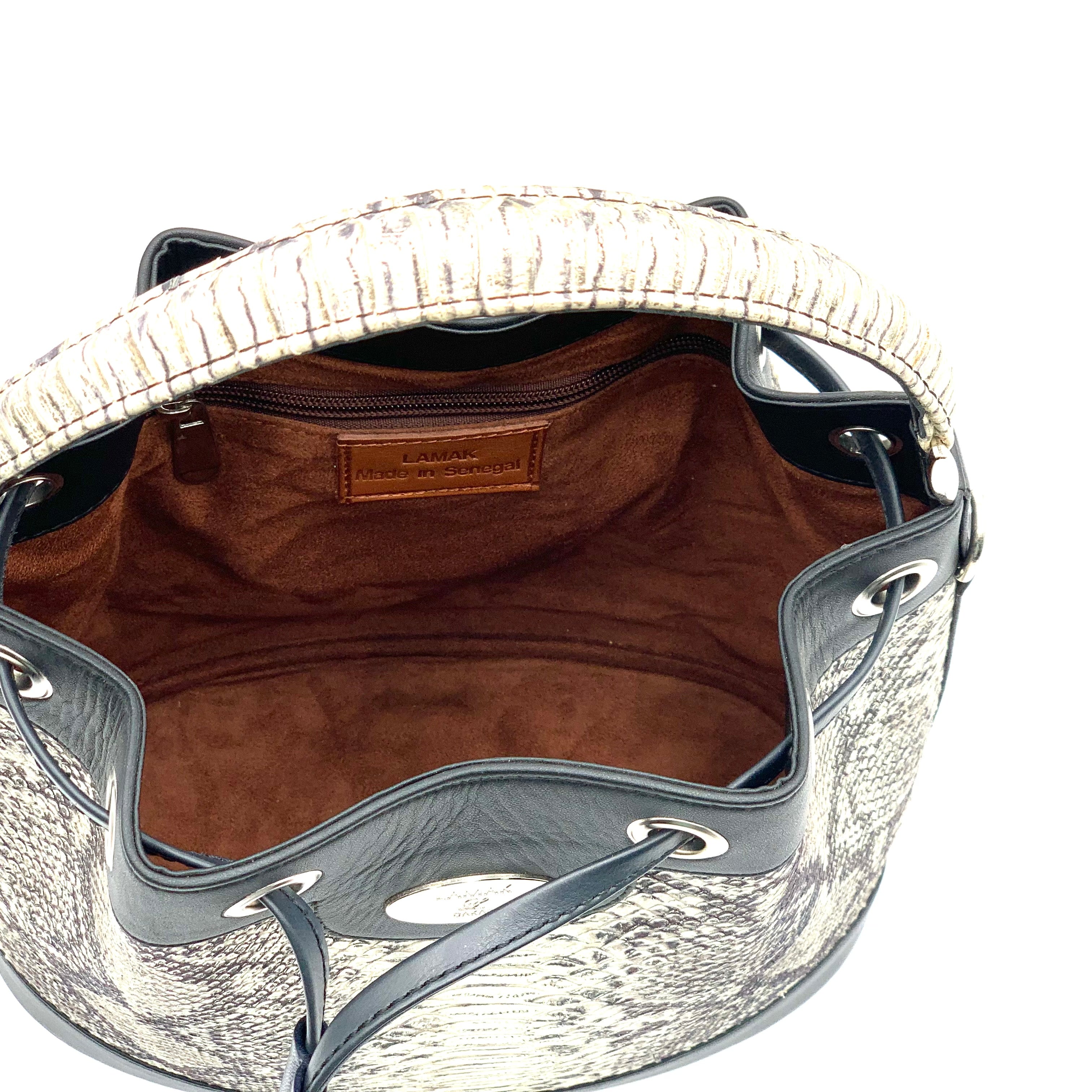 Rosa Serpent print Silver/Black