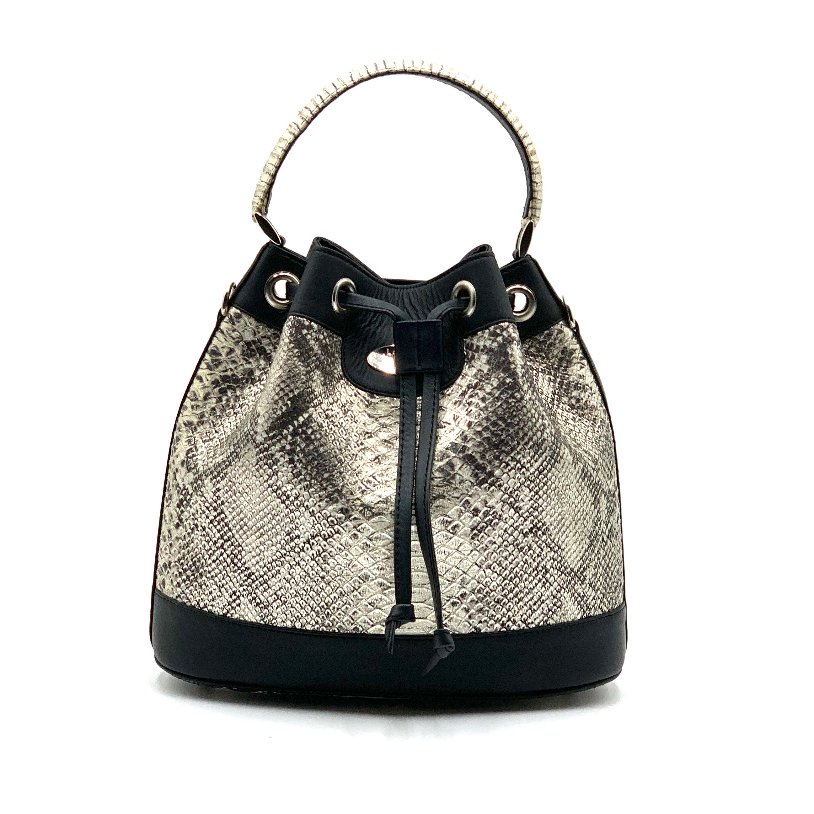 Rosa Serpent print Silver/Black