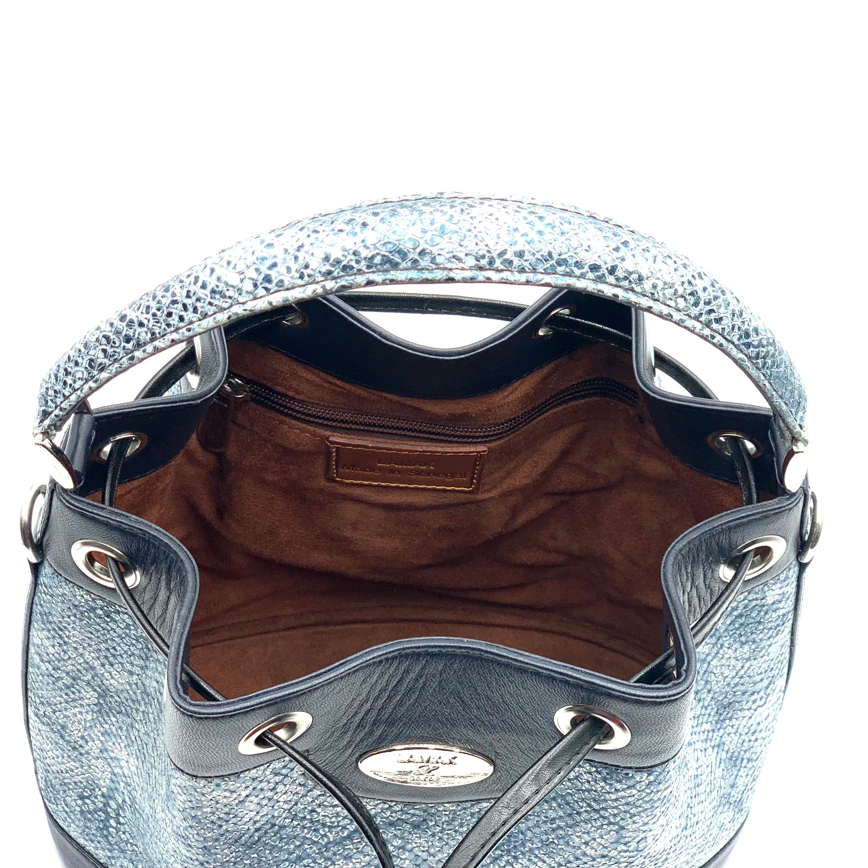 Rosa Serpent print Silver/Blue