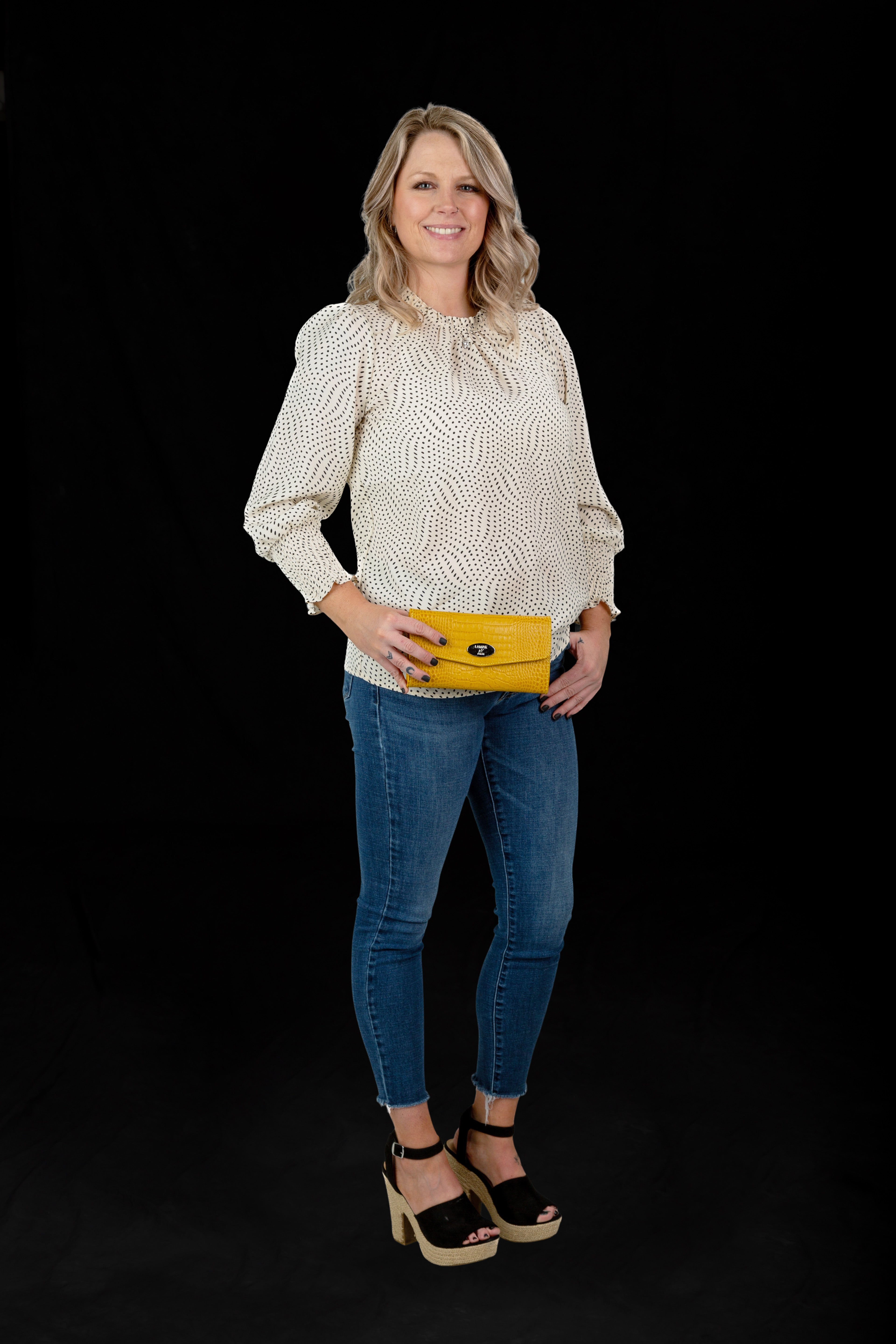 Nabou mustard yellow croco