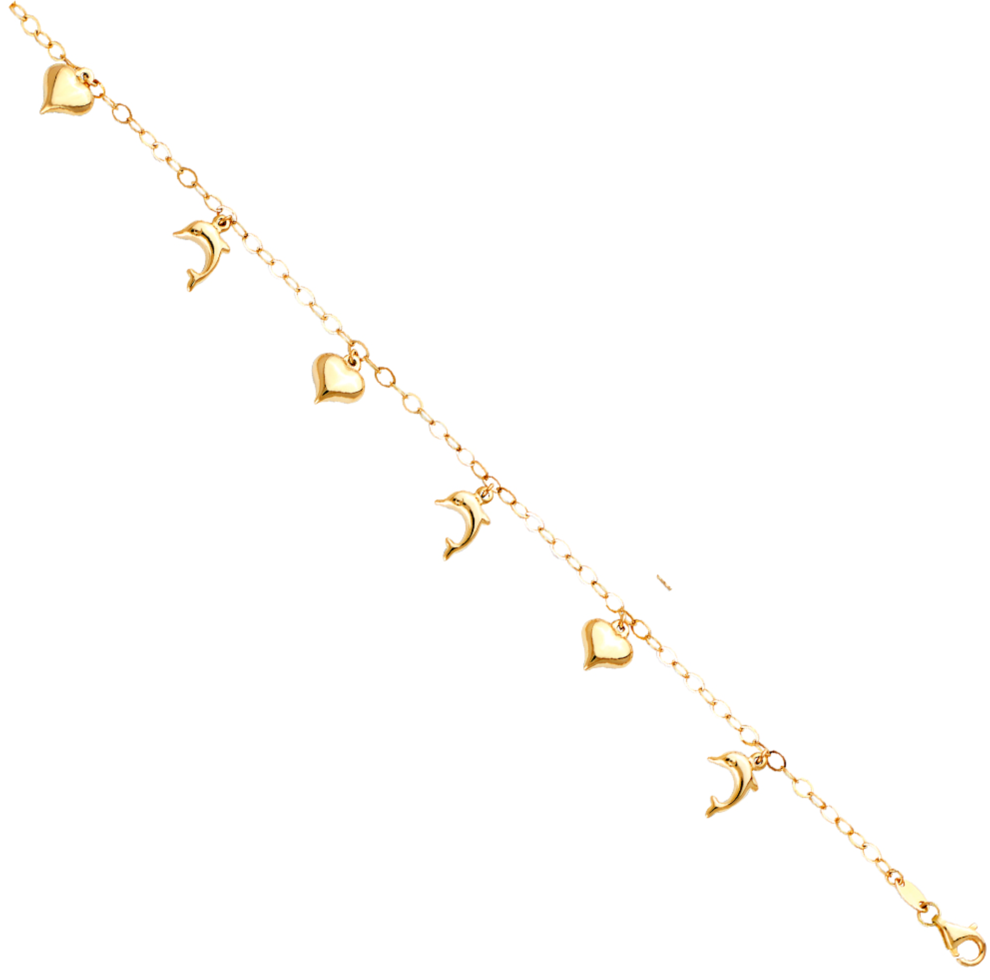 14KY Hanging Star Anklet