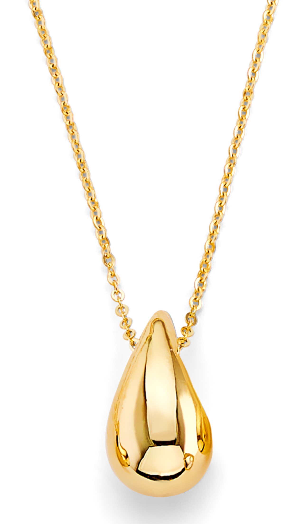 14KY Water Drop Necklace 17"+1"